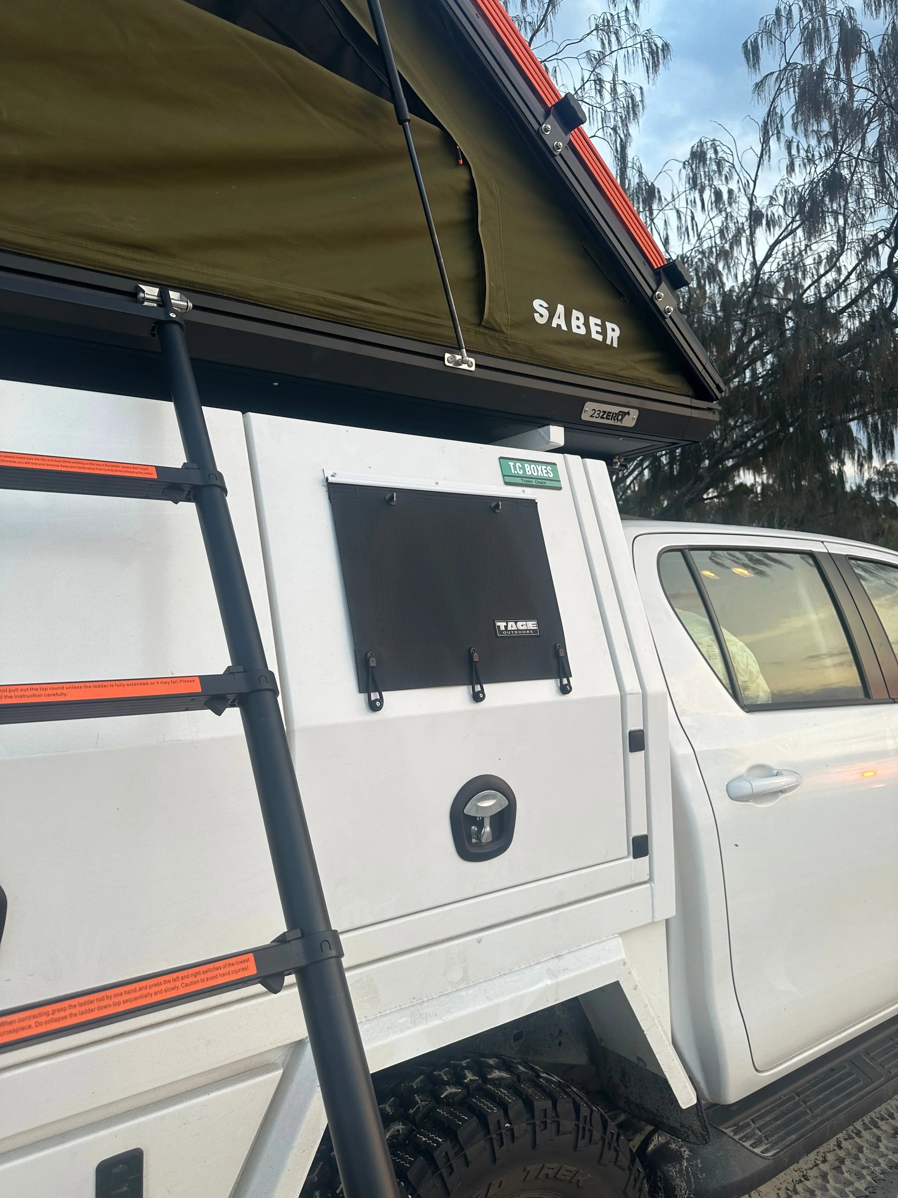 Dog Box Curtain Tage outdoors